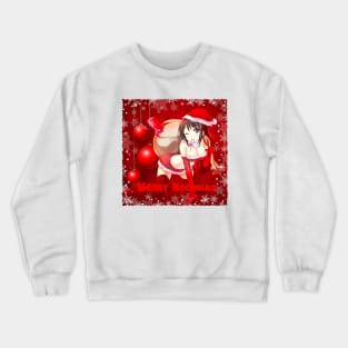 X-mas sexy anime girl Crewneck Sweatshirt